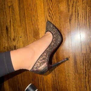 Christian Louboutin Black Lace Heels